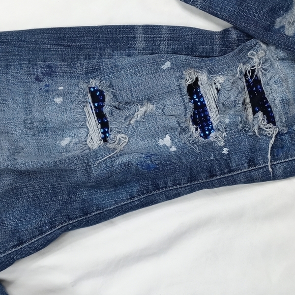 Jordan Craig legacy Edition ripped paint splattered mens jeans size 32/32 - Picture 3 of 13